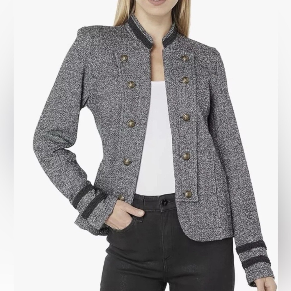 NWT Tommy Hilfiger tweed open front band jacket size large - Picture 4 of 15
